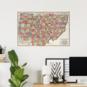Ohio Landkreises Poster (Heimbüro)