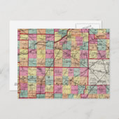 Ohio Landkreises Postkarte (Vorne/Hinten)