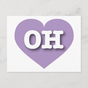 Ohio Lavender Heart - I Liebe OH Postkarte