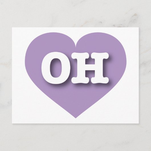 Ohio Lavender Heart - I Liebe OH Postkarte (Vorderseite)