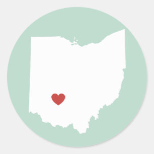 Ohio Liebe - individuell anpassbarer Aufkleber