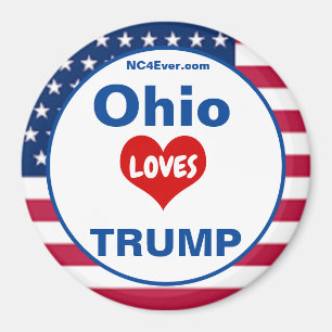 Ohio LIEBEN TRUMP Patriotischer Kühlschrank Magnet