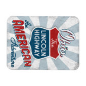 Ohio Lincoln Highway Vintag Amerika Magnet (Horizontal)