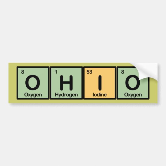 Ohio machte von den Elementen Autoaufkleber (Vorne)