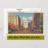 Ohio, Main Street, Akron Postkarte (Vorne/Hinten)