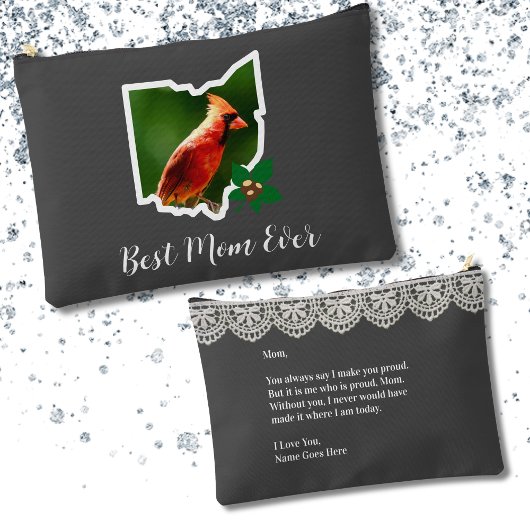 Ohio Mama Kardinal und Buckeyes Muttertag Zubehörtasche