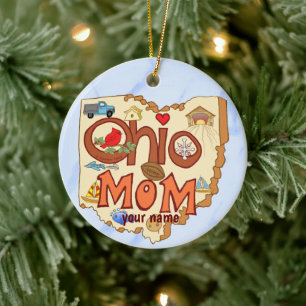 Ohio Mama Keramik Ornament