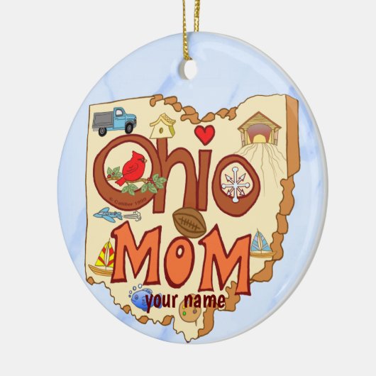 Ohio Mama Keramik Ornament (Links)