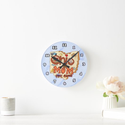 Ohio Mama Runde Wanduhr (Zuhause)