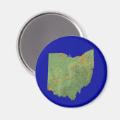Ohio Map Magnet (Vorderseite/Rückseite)