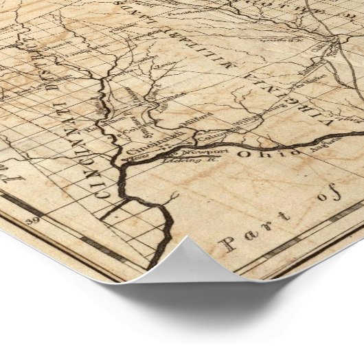 Ohio Map Poster (Ecke)