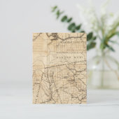 Ohio Map Postkarte (Stehend Vorderseite)