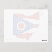 Ohio Map Shaped State Flag US Flagge Postkarte (Rückseite)