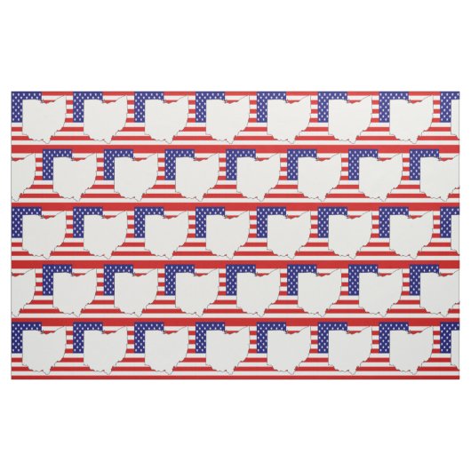 OHIO MAP STOFF (Fat Quarter (45,7 x 55,9 cm))