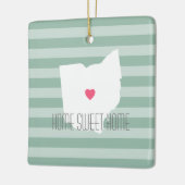 Ohio Map Zuhause Staat Liebe mit benutzerdefiniert Keramikornament (Links)