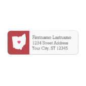 Ohio Map Zuhause Staat Liebe mit optionalem Herz (Vorne)