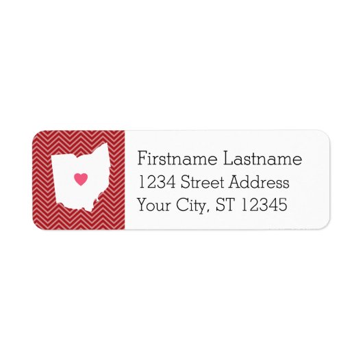 Ohio Map Zuhause Staat Liebe mit optionalem Herz (Vorne)