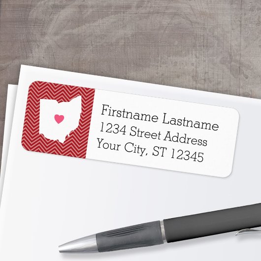 Ohio Map Zuhause Staat Liebe mit optionalem Herz