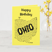 Ohio Maze Puzzle Karte (Gelbe Blume)