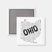 Ohio Maze Puzzle Magnet (Vorderseite/Rückseite)