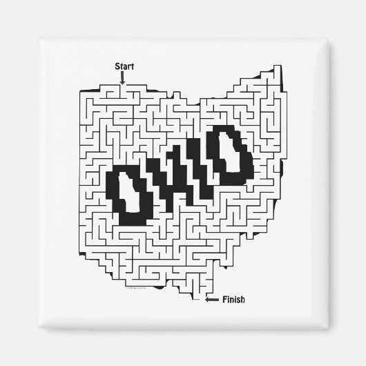 Ohio Maze Puzzle Magnet (Vorne)