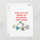 Ohio michigan Witz Postkarte (Vorne/Hinten)