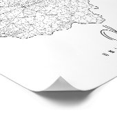 Ohio Minimal Street Map Poster (Ecke)