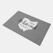 Ohio Monogram Staat Doormat Fußmatte (Schrägansicht)