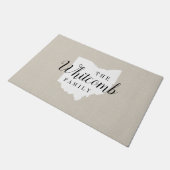 Ohio Monogram Staat Doormat Fußmatte (Schrägansicht)
