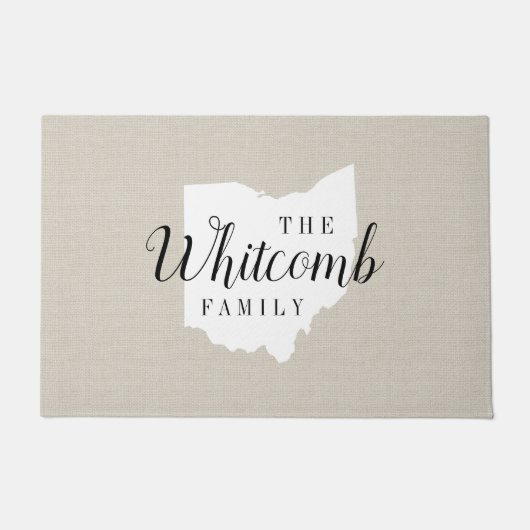 Ohio Monogram Staat Doormat Fußmatte (Vorderseite)