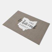 Ohio Monogram Staat Doormat Fußmatte (Schrägansicht)