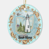 Ohio Muscheln Leuchtturm Keramik Ornament (Links)