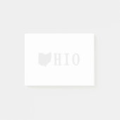 Ohio-Name mit Staats-geformtem Buchstaben Post-it Klebezettel (Vorderseite)