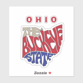 Ohio Nickname Word Art Car Aufkleber