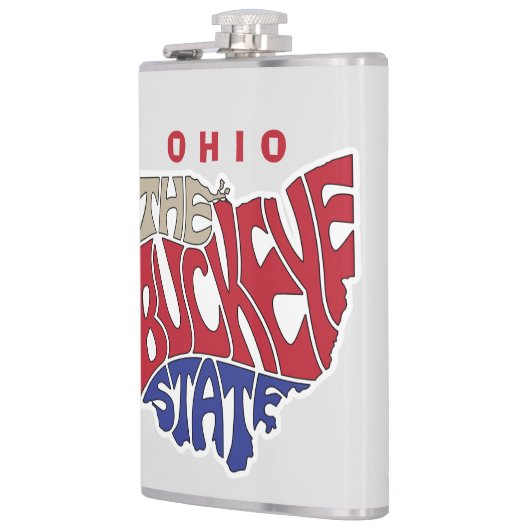Ohio Nickname Word Art Flachmann (Links)