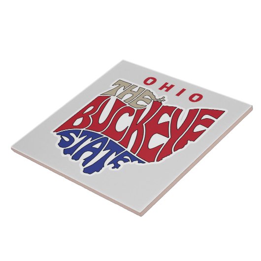 Ohio Nickname Word Art Fliese (Seite)