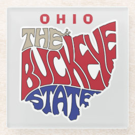Ohio Nickname Word Art Glasuntersetzer