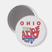 Ohio Nickname Word Art Magnet (Vorderseite/Rückseite)