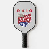 Ohio Nickname Word Art Pickleball Schläger (Vorderseite)