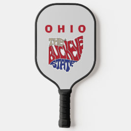 Ohio Nickname Word Art Pickleball Schläger