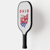Ohio Nickname Word Art Pickleball Schläger (Links)