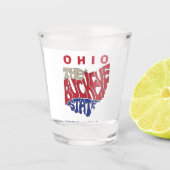 Ohio Nickname Word Art Schnapsglas (Vorderseite)