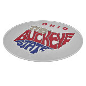 Ohio Nickname Word Art Schneidebrett (Ecke)