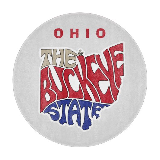 Ohio Nickname Word Art Schneidebrett (Vorderseite)