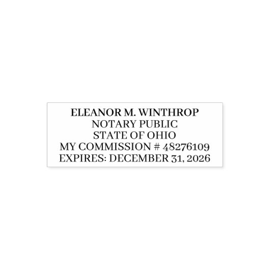 Ohio Notary Public Permastempel (Design)