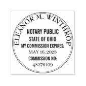 Ohio Notary Public Round  Permastempel (Design)