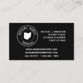 Ohio Notary Public Services Visitenkarte (Vorderseite)