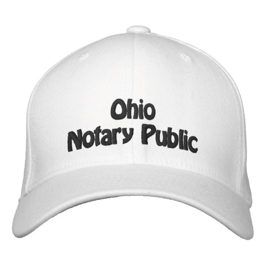 Ohio Notary Public Stickbestickte Baseball Cap Bestickte Baseballkappe (Vorderseite)