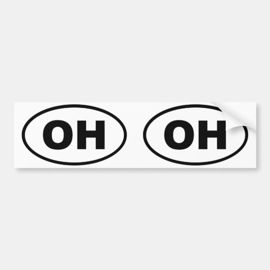 Ohio OH Oval Autoaufkleber (Vorne)
