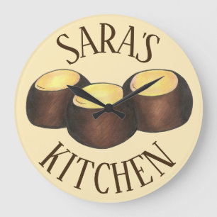 Ohio OH Peanut Butter Buckeye Buck Eye Nut Candy Große Wanduhr